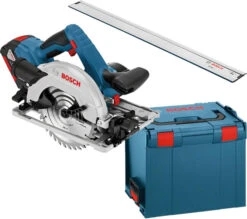 Bosch Professional GKS 18V-57 G + FSN Accu Cirkelzaag | 57 Mm | 18 V 5,0 Ah Li-Ion| +L-Boxx + FSN 1400 [0.615.990.M90]