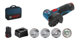 Bosch Professional GWS 12V-76 Accu Haakse Slijper | 12 Volt 2,0 Ah Li-ion | +Tas En Schijven [0.601.9F2.00C]