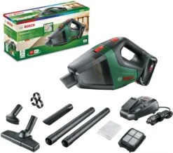 Bosch Groen UniversalVac 18 Kruimeldief | 18 Volt 2.5 Ah Li-Ion | 0.5 L | +Accessoires [0.603.3B9.103]
