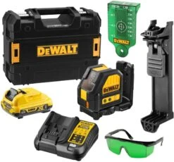 DeWALT DCE088D1G Kruislijnlaser Zelfnivellerend | Accu 10,8V | 2 Stralen Groen [DCE088D1G-QW]