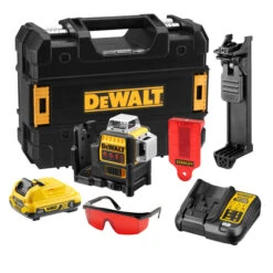 DeWALT DCE089D1R Multilijnlaser Zelfnivellerend | Accu 10,8V | 3 Stralen Rood [DCE089D1R-QW]