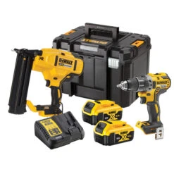 DeWALT DCK282P2T Voordeelset Tacker + Boormachine | 18 Volt 5.0 Ah | +Tstak [DCK282P2T-QW]