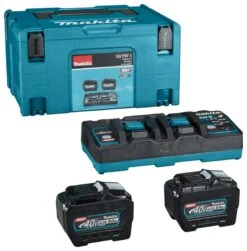 Makita 191Y97-1 Starterset XGT 40Volt | 2x Accu BL4080F+Duo Lader DC40RB | Mbox [2xBL4080F + DC40RB]