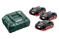 Metabo 685132000 Accu Set | 3x Accu 18 Volt 4,0 Ah Li-Ion | +Lader ASC 55 [Basis Set 4,0Ah Li-HD]