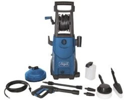 Scheppach HCE2200 Hogedrukreiniger | 2200 W | 165 Bar | 468 L/u |+Terrasreiniger [5907702901]